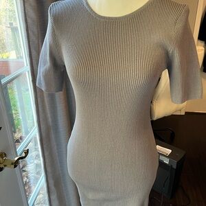 H&M Divided Light Gray Ribbed Top